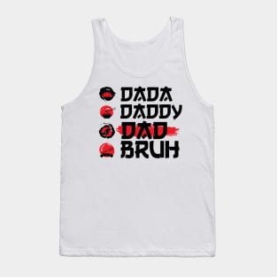 Dada Daddy Dad Bruh with Japanese art Vintage Tank Top